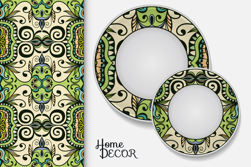 Ethnic decorative pattern background art vector 03