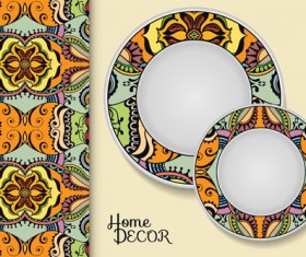 Ethnic decorative pattern background art vector 04