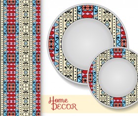 Ethnic decorative pattern background art vector 05