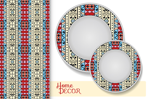 Ethnic decorative pattern background art vector 05
