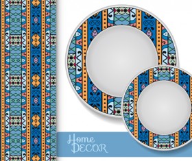 Ethnic decorative pattern background art vector 06