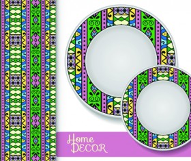 Ethnic decorative pattern background art vector 07