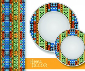 Ethnic decorative pattern background art vector 08