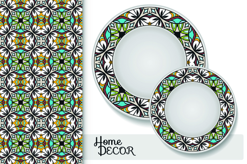 Ethnic decorative pattern background art vector 09