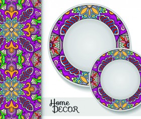 Ethnic decorative pattern background art vector 11