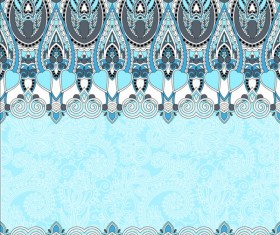 Ethnic ornament pattern seamless border vector 03
