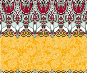 Ethnic ornament pattern seamless border vector 04