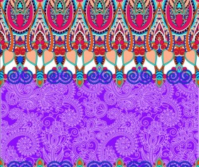 Ethnic ornament pattern seamless border vector 05