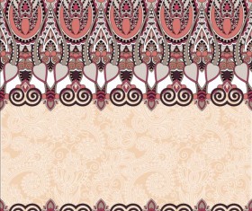 Ethnic ornament pattern seamless border vector 06