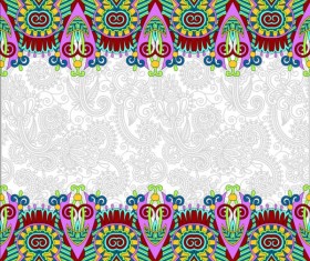 Ethnic ornament pattern seamless border vector 08