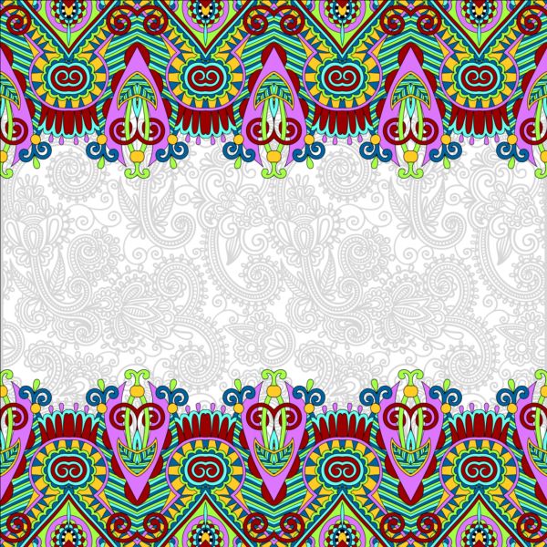 Ethnic ornament pattern seamless border vector 08