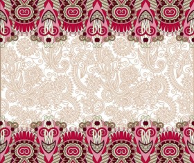 Ethnic ornament pattern seamless border vector 09