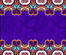 Ethnic ornament pattern seamless border vector 11