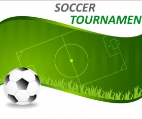 Football field with soccer background vector 01