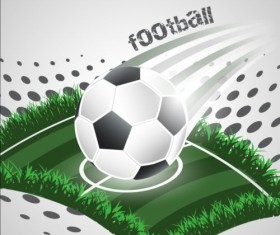 Football field with soccer background vector 02