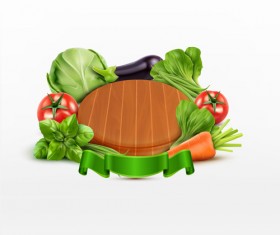 Fresh vagetables background art vector 01