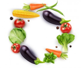 Fresh vagetables background art vector 03