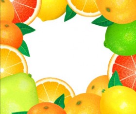 Fruits frame vectors