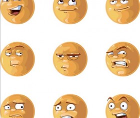 Funny emoticons Icons set vector