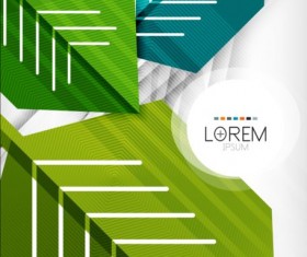 Geometric shapes with abstract business template vector 01