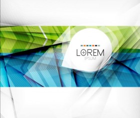 Geometric shapes with abstract business template vector 06
