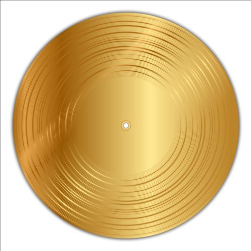 Golden album vector material