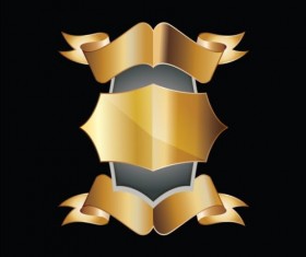 Golden royal badge luxury vector 01