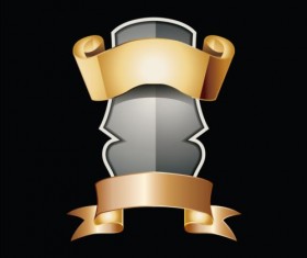 Golden royal badge luxury vector 07