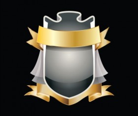 Golden royal badge luxury vector 09