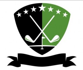 Golf club labels creative vector 01