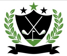 Golf club labels creative vector 02
