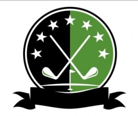 Golf club labels creative vector 03