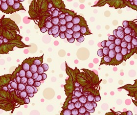 Grape seamless pattern vintage vector