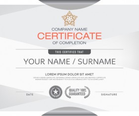 Gray certificate design vector