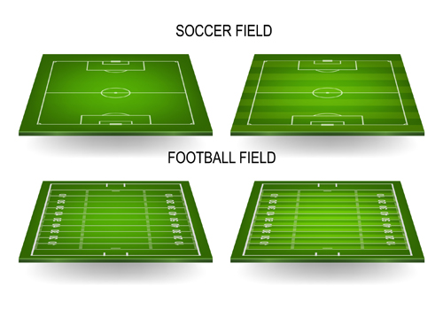 Green football field vector design 01