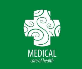 Green medical health logos design vector 01