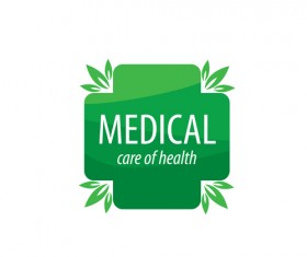 Green medical health logos design vector 02