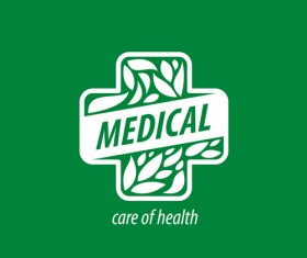 Green medical health logos design vector 04