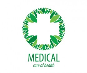 Green medical health logos design vector 05
