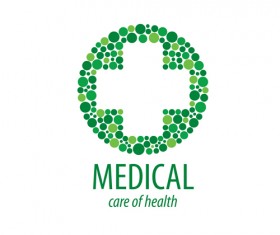 Green medical health logos design vector 08
