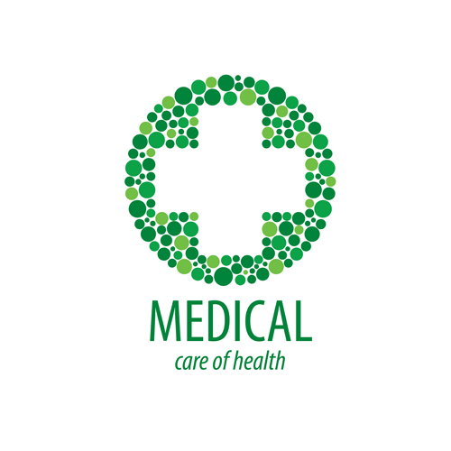 Green medical health logos design vector 08