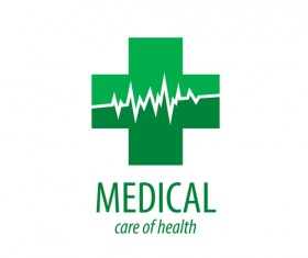 Green medical health logos design vector 09