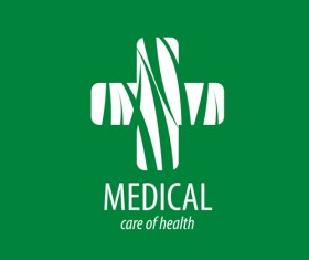 Green medical health logos design vector 10
