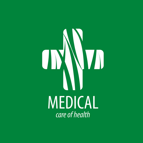 Green medical health logos design vector 10