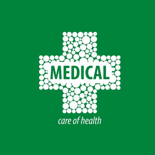 Green medical health logos design vector 13