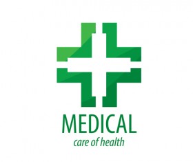 Green medical health logos design vector 14