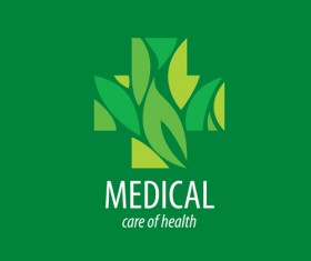 Green medical health logos design vector 16