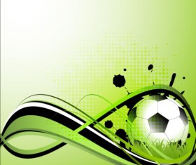 Green styles soccer background vector 01