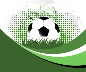 Green styles soccer background vector 02