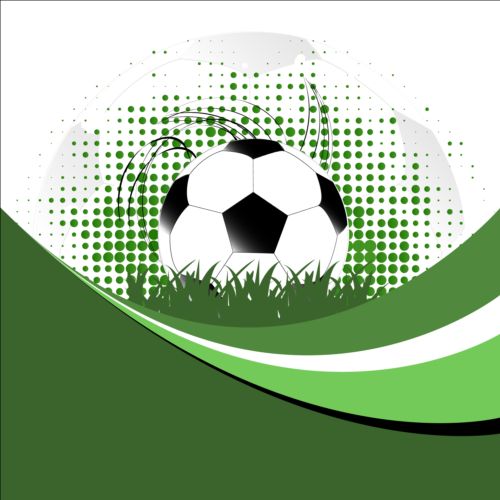 Green styles soccer background vector 02